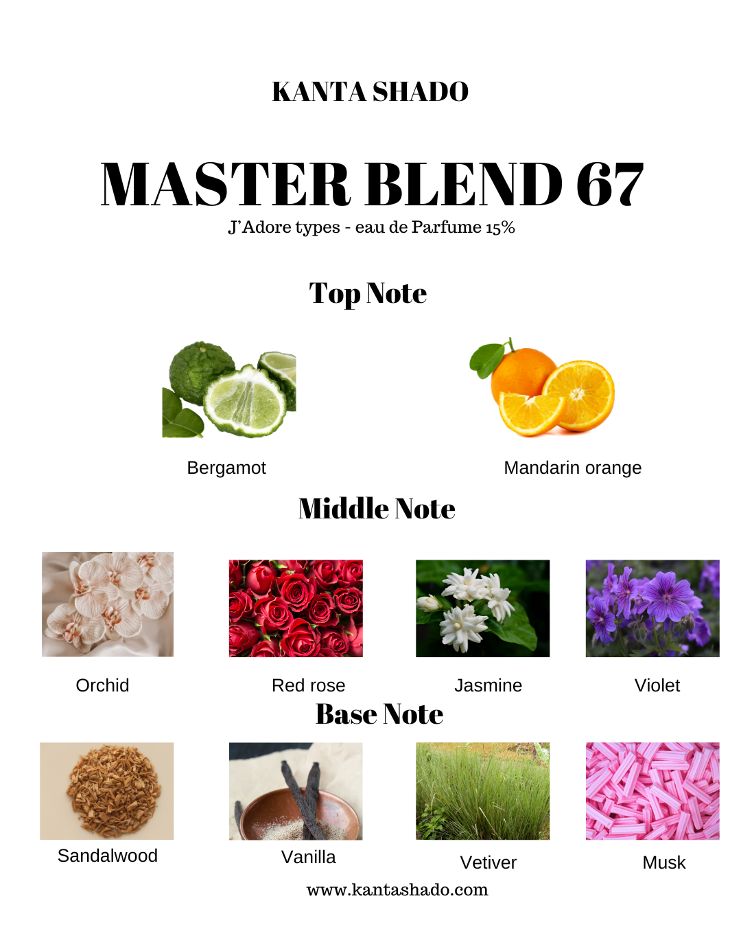 MASTER BLEND 67  (10mg) (J’Adore inspired)